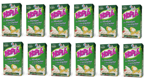 12 x Trevalli Hopla Panna da montare e per cucina cream for cooking, gluten-free, based on vegetable fats, 1000 ml