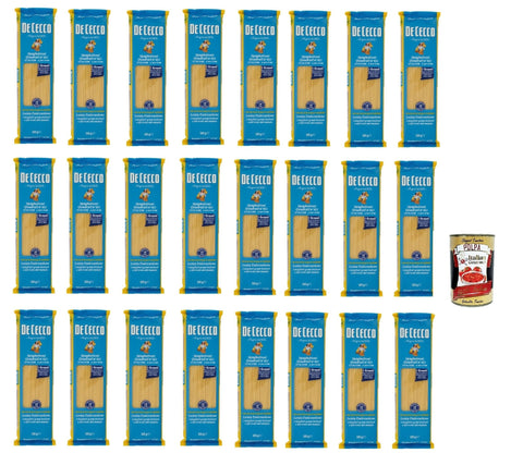 De Cecco Spaghettoni Quadrati N°413, 100% Italian Pasta Pasta, 24 x 500 g + Italian Gourmet Polpa 400 g