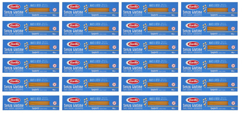 Barilla Pasta Noodles Gluten-Free Spaghetti Made from Delicious Corn and Rice - Perfect for People with Celiac Disease or Gluten Intolerance, Pack of 24 (24 x 400 g)