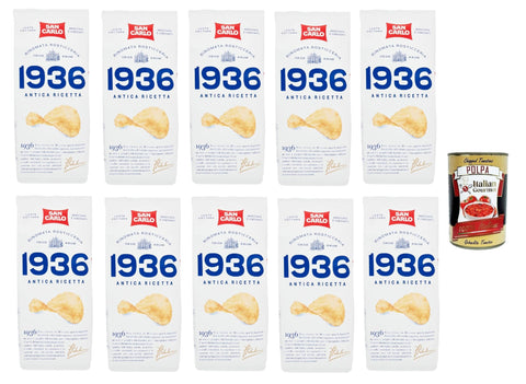 10 x San Carlo 1936 Chips, Patatine Potato Chips, Salted 150 g Potato Chips + Italian Gourmet Polpa 400 g
