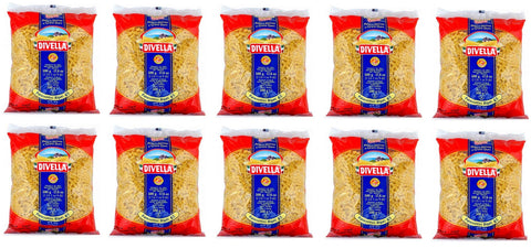 10x Pasta Divella 100% Italian N°65 Paternostini Rigati 500g