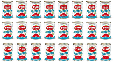 Petti polpa di Pomodoro Tomato Pulp Tomato Sauce 100% Italian 400 g Pack of 24