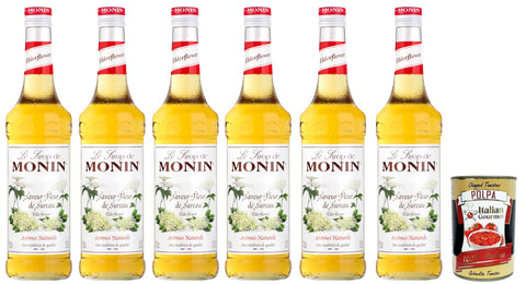 MoninElderflower -lo sciroppo ai fiori di sambuco elderflower syrup 6 x 70 cl+ Italian Gourmet polpa 400 g