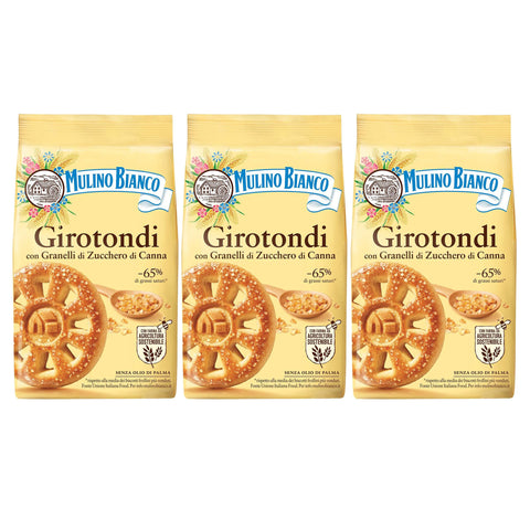 Mulino Bianco Girotondi - Shortcrust Pastry Biscuits with Sugar 350 g x 3 Packages