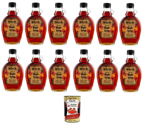 Nick ?The Easy Rider ? Sciroppo d'acero 100% Maple Syrup. 12 x 250 ml + Italian Gourmet Polpa 400 g