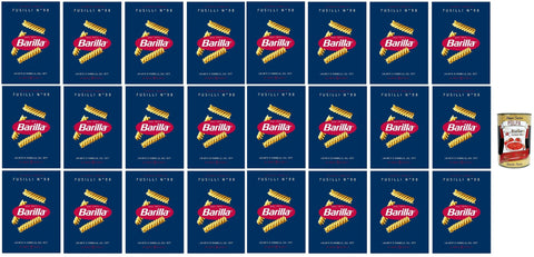 Barilla Fusilli N.98 – 24 x 500 g Spiral Noodles Made from 100% Durum Wheat Semolina, Strong Sauce Grip for Pesto, Ragù & Salads, al Dente in 11 Min., Made in Italy + Italian Gourmet Polpa