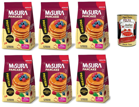 Misura Protein Pancake, Protein Rich Pancakes, 6 x 200 g Pack, Each Pack Contains 8 Individual Servings, Ready to Eat + Italian Gourmet Polpa 400 g