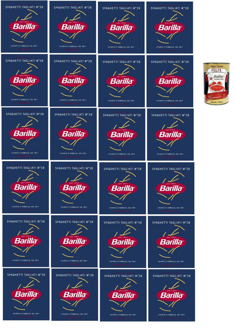 Barilla Spaghetti Tagliati N.38 – 24 x 500 g Short Spaghetti Made of Durum Wheat Semolina for Soups and Broths, Boil-Resistant, al Dente in 5 Minutes, Made in Italy + Italian Gourmet Polpa
