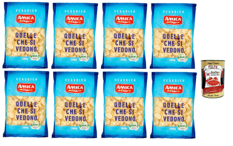 8 x Amica chips, Amica chips, classica chips, patatin, potato chips, salted, 300 g potato + Italian GOurmet polpa 400 g