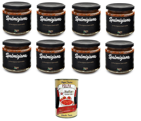 Vama Spalmigiana La Parmigiana Spalmable Spreadable Parmigiana 8 x 200 g + Italian Gourmet Polpa 400 g