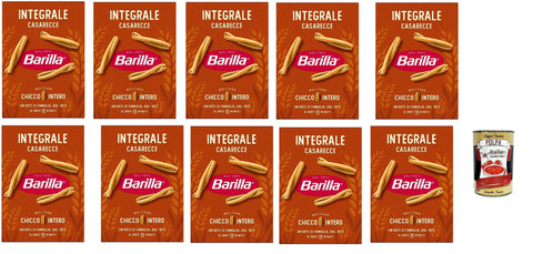 Barilla Integrale Casarecce - Whole Grain Durum Wheat Pasta, 100% Whole Grain Semolina, Rich in Fibre, Perfect "al Dente" Bite in 11 Minutes - 10 x 500g - Italy + Italian Gourmet Polpa 400g