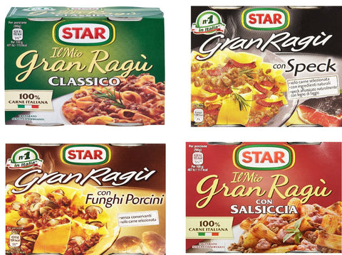 4x My Gran Ragù Star Testset Italian Tomatensauce 2x 180g Sauce Tomaten