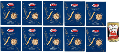 10x Pasta Specialità Trofie Liguri, 100% Italian Pasta, 500 g Pack + Italian Gourmet Polpa 400 g