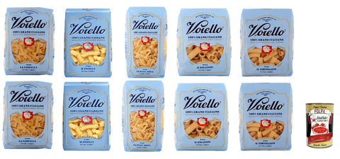 Voiello Pasta Test Pack Pasta 100% Italian 10 x 500 g + Italian Gourmet Polpa 400 g