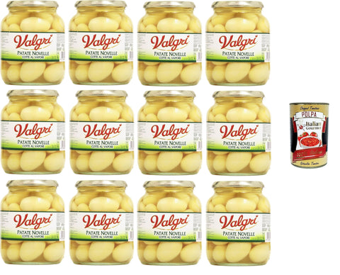 Valgri Patate Novelle, Cotte al Vapore Potatoes, Steamed, 12 x 680 g + Italian Gourmet Polpa 400 g