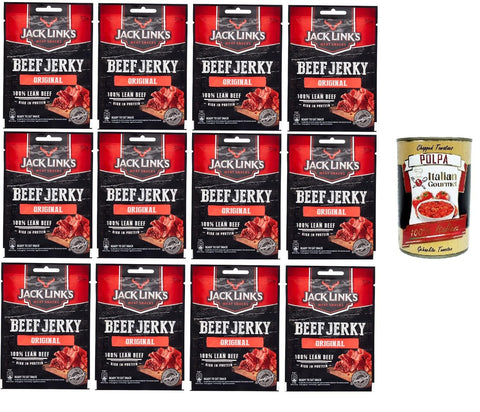 Carne di Manzo Essiccata Original Dried Beef 12x 25g + Italian Gourmet Polpa di Pomodoro 400g