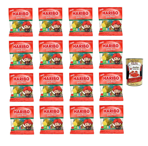 Haribo Haribo Harry Potter Ron Weasley, Caramelle Gommose 160 g, Limited Edition Fruit Gums, 16 x 160 g + Italian Gourmet Polpa 400 g