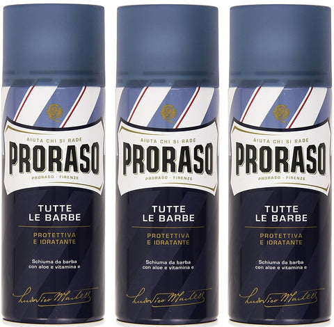 Proraso Proraso Blue Shaving Foam 400 ml Pack of 3