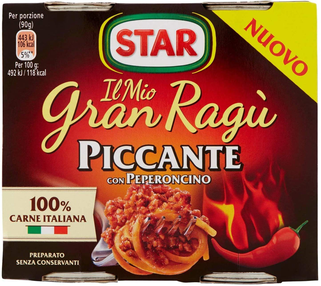 Star Il mio Gran ragu Piccante Tomato Sauce 8 x 180 g Sauce Tomato Soup