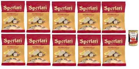 Sperlari Morbidelli Gran Assortimento - Soft Chocolates with Almonds, Citrus & Cocoa - 10 Bags 117 g Bulk Pack, Italian Quality & Pleasure Tradition Since 1836 + Italian Gourmet Polpa