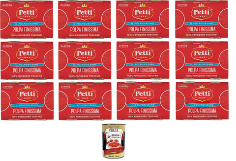 Petti 1925 Polpa di Pomodoro Finissima "Il Polposissimo" 24 x 400 g + Italian Gourmet Polpa 400 g