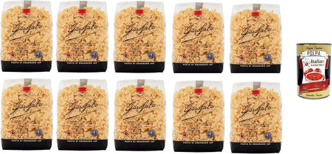 10x Mafalda Corta N. 79 Neapolitan Durum Wheat Semolina Pack of 500 g Pasta IGP + Italian Gourmet Polpa 400 g