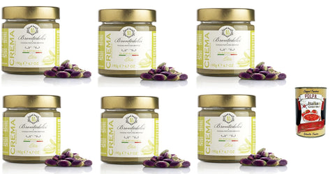 Brontedolci Crema di Pistacchio, Pistachio Cream Sweet with 40% Pistachios from Sicily (Etna), Spreadable, Spread in Glass, Pistachio spreadable cream 6 x 190 g + Italian Gourmet polpa 400 g