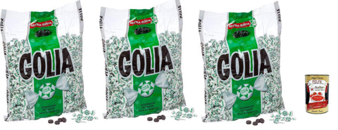 Golia Farfallina Gummy Candies, Liquorice Flavour, Candy Candy Individually in a 3 x 1 kg + Italian Gourmet Polpa 400 g