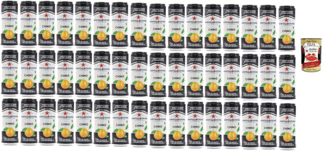Sanpellegrino Chinò - 48 x 330ml Tins Italian Chinotto Drink, Tart Sweet, Sparkly & Refreshing, Perfect on Ice, Supplies for Party & Everyday Use + Italian Gourmet Polpa