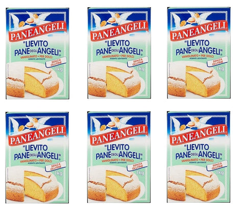 6 x Cameo Paneangeli Lievito Vanigliato per Dolci Italian Vanilla Yeast for Cakes Gluten Free 1 kg Baking Mix