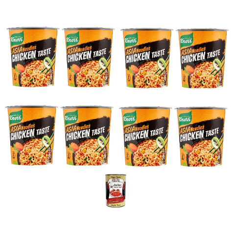 Knorr Asia Noodles Pollo Chicken Taste 8 x 65 g + Italian Gourmet Polpa 400 g