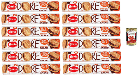Doria Dorè Doricrem Gusto Cacao Tubo Dorè Doricrem Cocoa Flavour Tube 12 x 150 g + Italian Gourmet Polpa