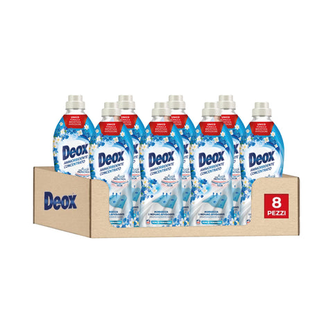 Deox - Concentrated Washing Machine Softener, Soft and Fragrant Clothes, with Fresh Protection Technology, Fragrance Spring Flowers, 45 Washes x 8 Packs - 7200ml