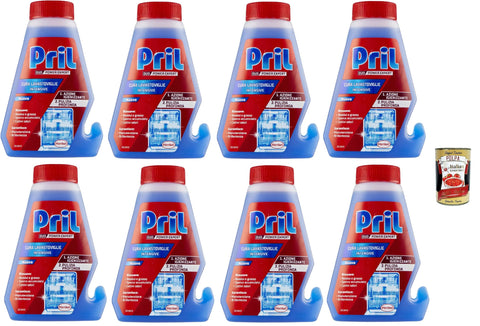 Pril cura-lavastoviglie, Removes Limescale And Grease From Dishwasher Detergent - irroratori Arms, Filter - 8 x 250 ml + Italian Gourmet Polpa 400 g