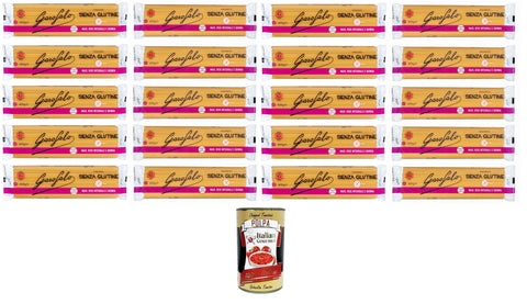 Garofalo Spaghetti e Linguine Senza Glutine, Gluten-Free Pasta from Corn, Natural Rice and Quinoa 20 x 400 g + Italian Gourmet Polpa 400 g