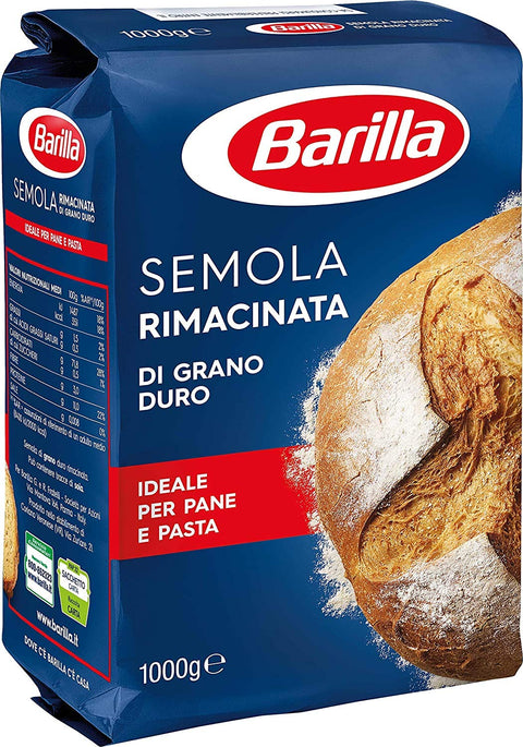 12x Barilla Semola Di Grano Duro Rimacinata Durum Wheat Grits 1 kg