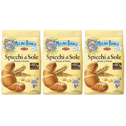 Mulino Bianco Spicchi di Sole Croissant Butter Biscuits 400 g x 3 Packets