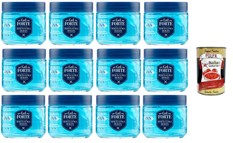 Prokrin Gel Forte, Tenuta Lunga Durata, Prokrin Strong Gel, Long-Lasting Hold 12 x 100 ml + Italian Gourmet Polpa 400 g