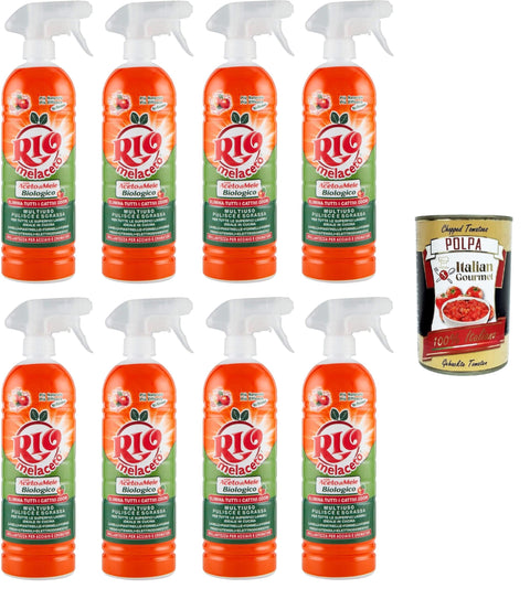 Rio Melaceto Con Aceto di Mele Multiuso, pulisce e sgrassa with apple cider vinegar, versatile, cleans and degreases 8 x 800 ml + Italian Gourmet polpa 400 g