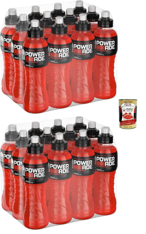Powerade Blood Orange Isotonic Sports Drink 24 x 500 ml + Italian Gourmet Polpa 400 g