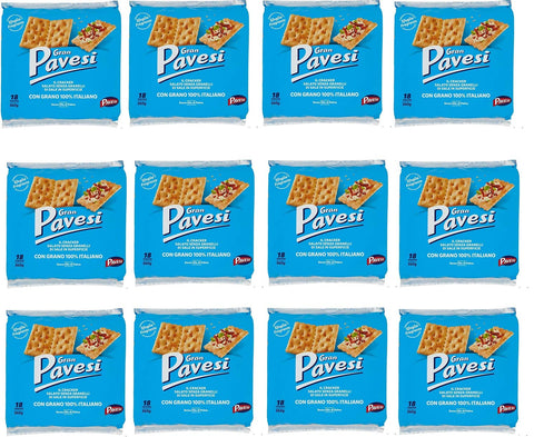 12 x Gran Pavesi Crackers Unsalted 560 g Biscuits