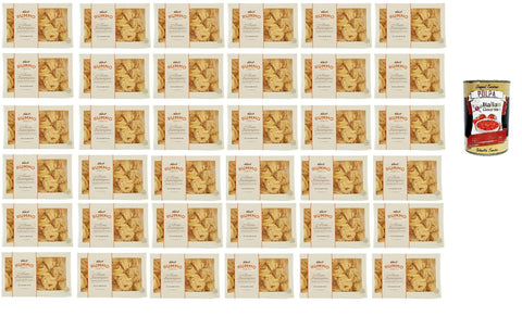 Rummo Fettuccine N° 89 Pasta Lenta Lavorazione Pasta Made of Durum Wheat Semolina Bronze Drawing 24 x 500 g + Italian Gourmet Polpa 400 g