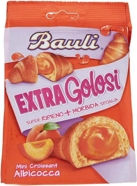12x Bauli Mini Croissant with Cream All'albicocca with Apricot Cream 75g Italian Snack Nibble Item