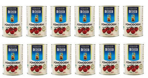 De Cecco Pomodorini Cherry Tomatoes Tomato Sauce from Italy Tin 400 g Pack of 12