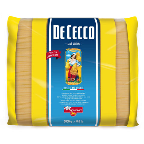 DE CECCO De Cecco Foodservice Semolina Pasta 3 kg (Smooth Pens, 1 Bag of 3 kg)