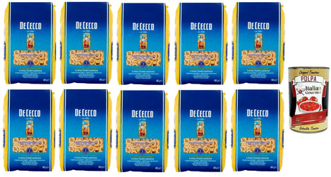 De Cecco Anelli Siciliani n. 179, Pasta 100% Italian Noodles 500g + Italian Gourmet Polpa 400g