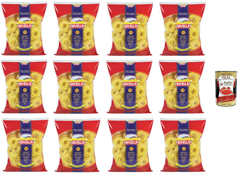 Divella Capelli d'Angelo N°93 Hard Wheat Semolina Pasta Italian Noodles 12 x 500 g + Italian Gourmet Polpa di Pomodoro 400 g