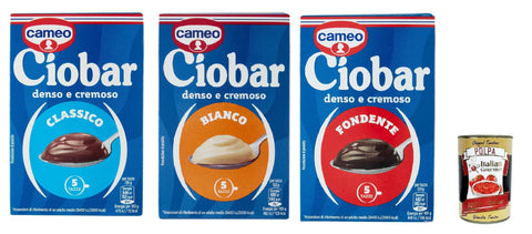 Cameo Ciobar Test Pack Cocoa Hot Chocolate Istant Chocolate 3 x 125 g Chocolate, Istant Hot Chocolate + Italian Gourmet Polpa 400 g