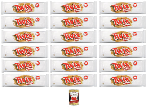 Twix White Multipack 10 x 46 g - Biscuit (26%) and Caramel (32%) Coated with White Chocolate (35%), 18 x 460 g + Italian Gourmet Polpa 400 g