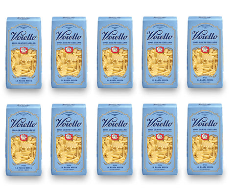 Voiello La Pasta Mista n°126 Pasta 100% Italian Wheat 500 g Pasta Made of Durum Wheat Semolina Bronze Drawing Pack of 10